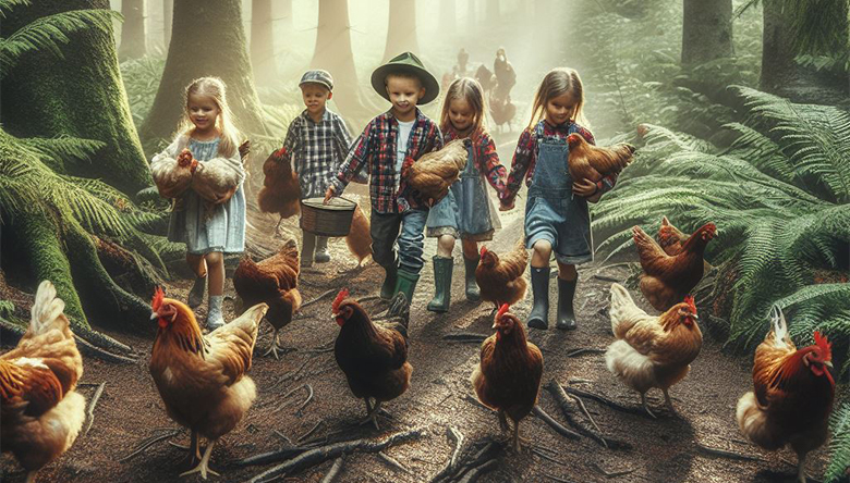 bosco-della-luna-bambini-con-galline